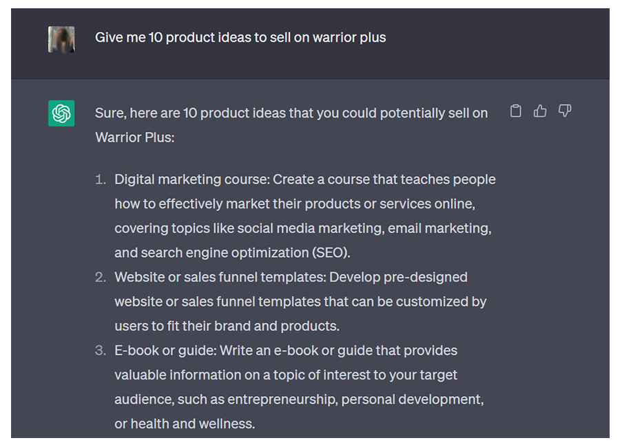 Generate product ideas with AI chatbots