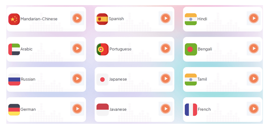 50+ Languages To Choose From